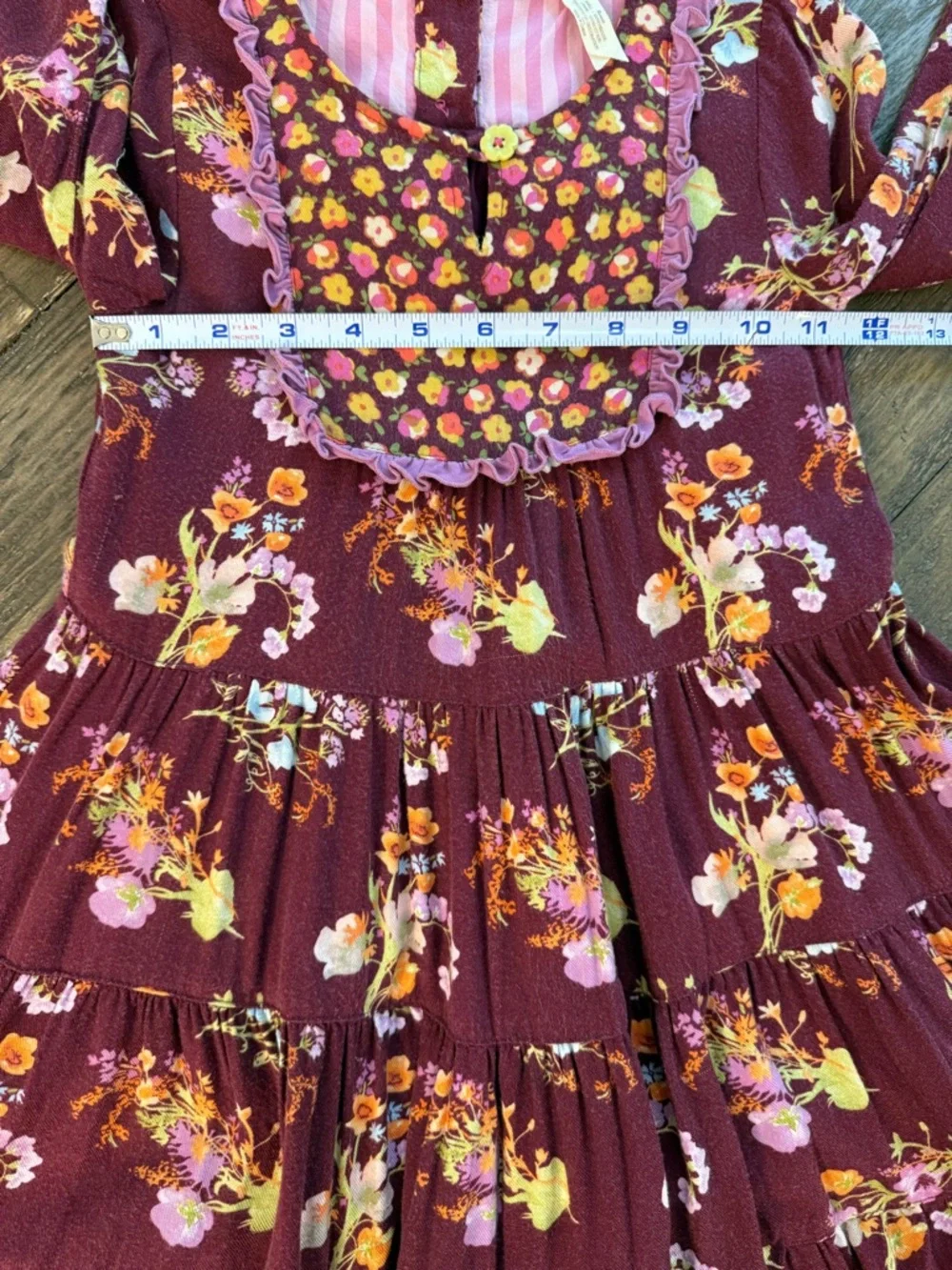 Matilda Jane Girls Size 6 Floral Dress & Ruffle Leggings 2 Piece Outfit Set